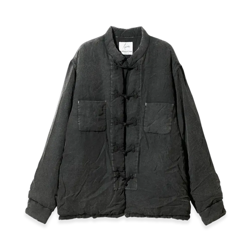 NEEDLES x NOMARHYTHM TEXTILE Hand Dye Puffer China Shirt "Black"