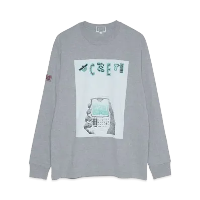 Cav Empt (C.E) WHITE MOBILE LONG SLEEVE T "Grey"
