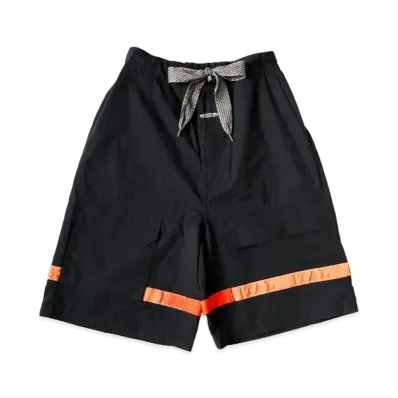 KAPITAL Ripstop Nouvelle Shuttle Shorts "Black Orange"