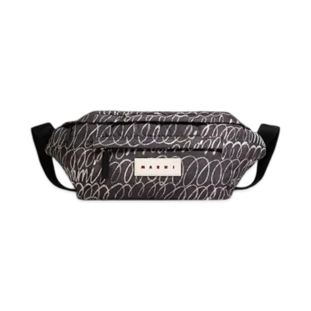 MARNI Puff Belt Bag With MARNIscribble Print "Black"