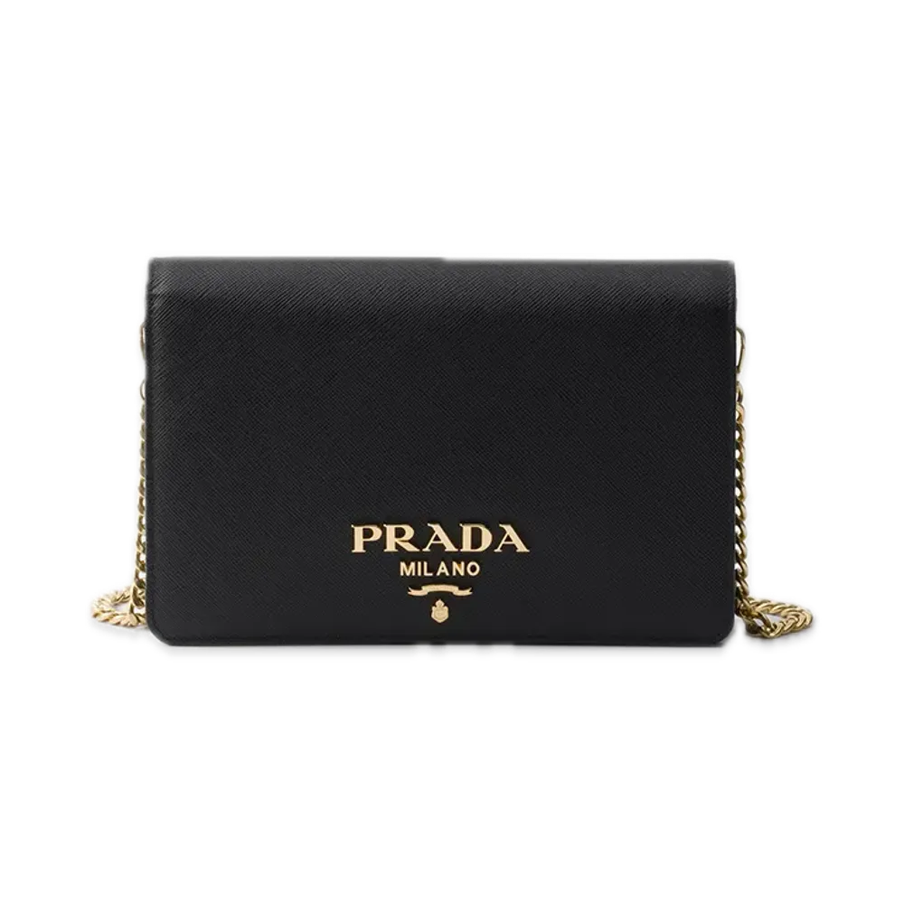PRADA Saffiano Leather Mini Bag "Black"
