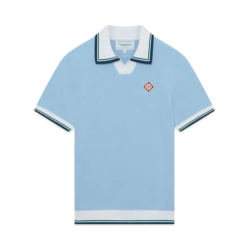Casablanca Pique Polo Shirt "Blue"