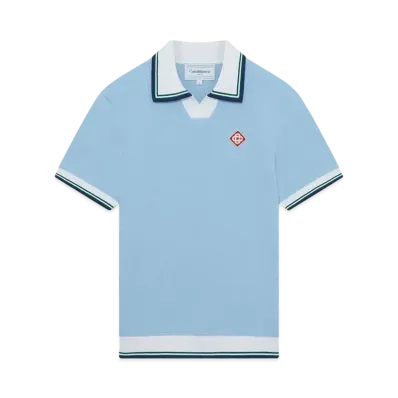 Casablanca Pique Polo Shirt "Blue"