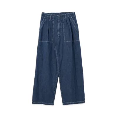 YOKE 8OZ Vintage Light-Weight Denim 1Tuck Wide Baker Pants "Indigo"