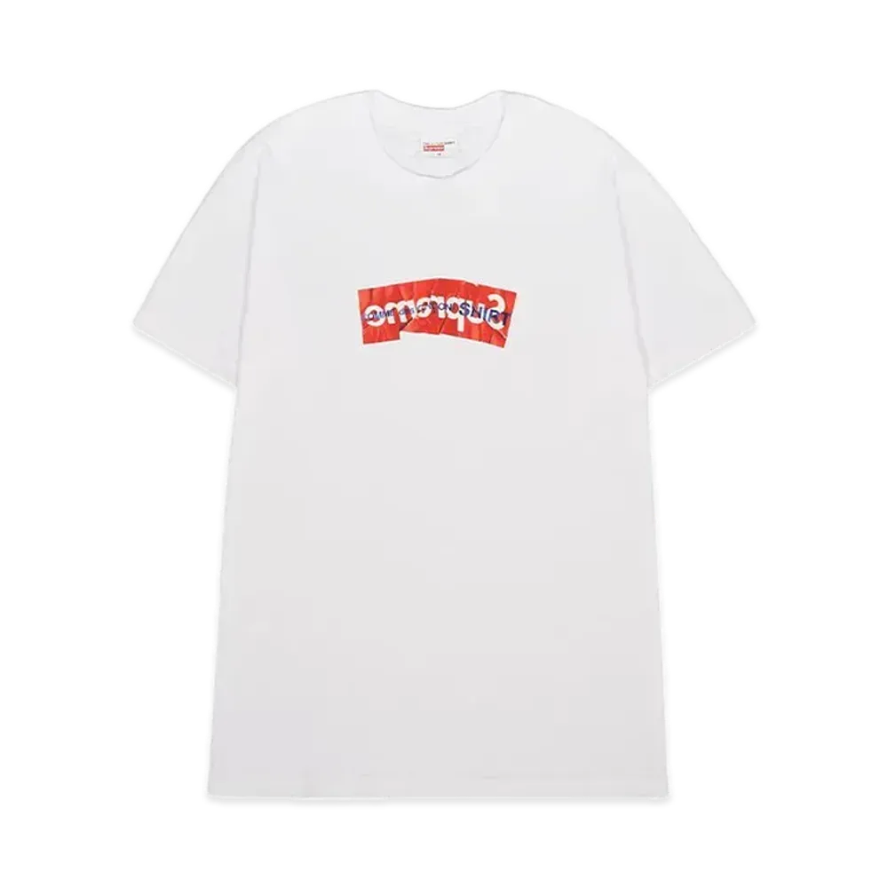 Supreme x COMME des GARCONS SHIRT Box Logo Tee "White"