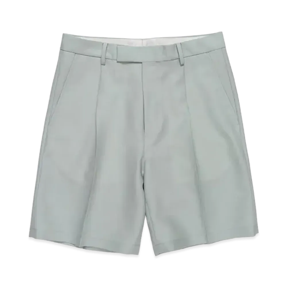 WACKO MARIA PLEATED SHORTS (IMPOET FABRIC / DOEMEUIL) "Mint"