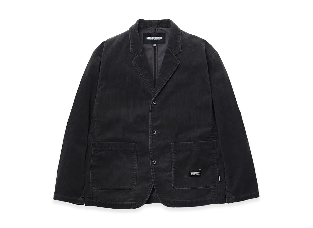 NEIGHBORHOOD Washed Corduroy 3B Jacket "Charcoal"