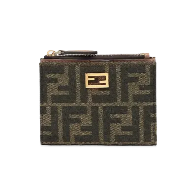 FENDI Wallet Medium Fabric "Brown"