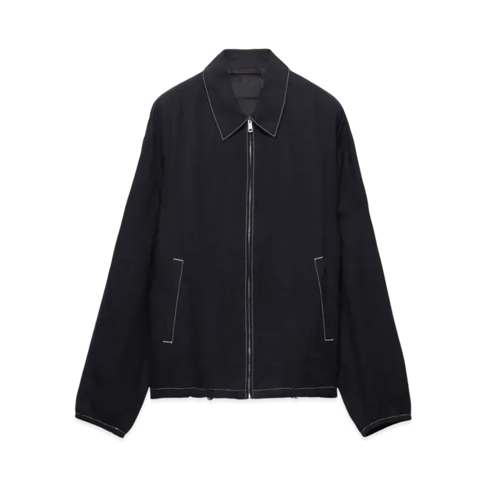 PRADA Men's Cotton Blouson Jacket "Black"