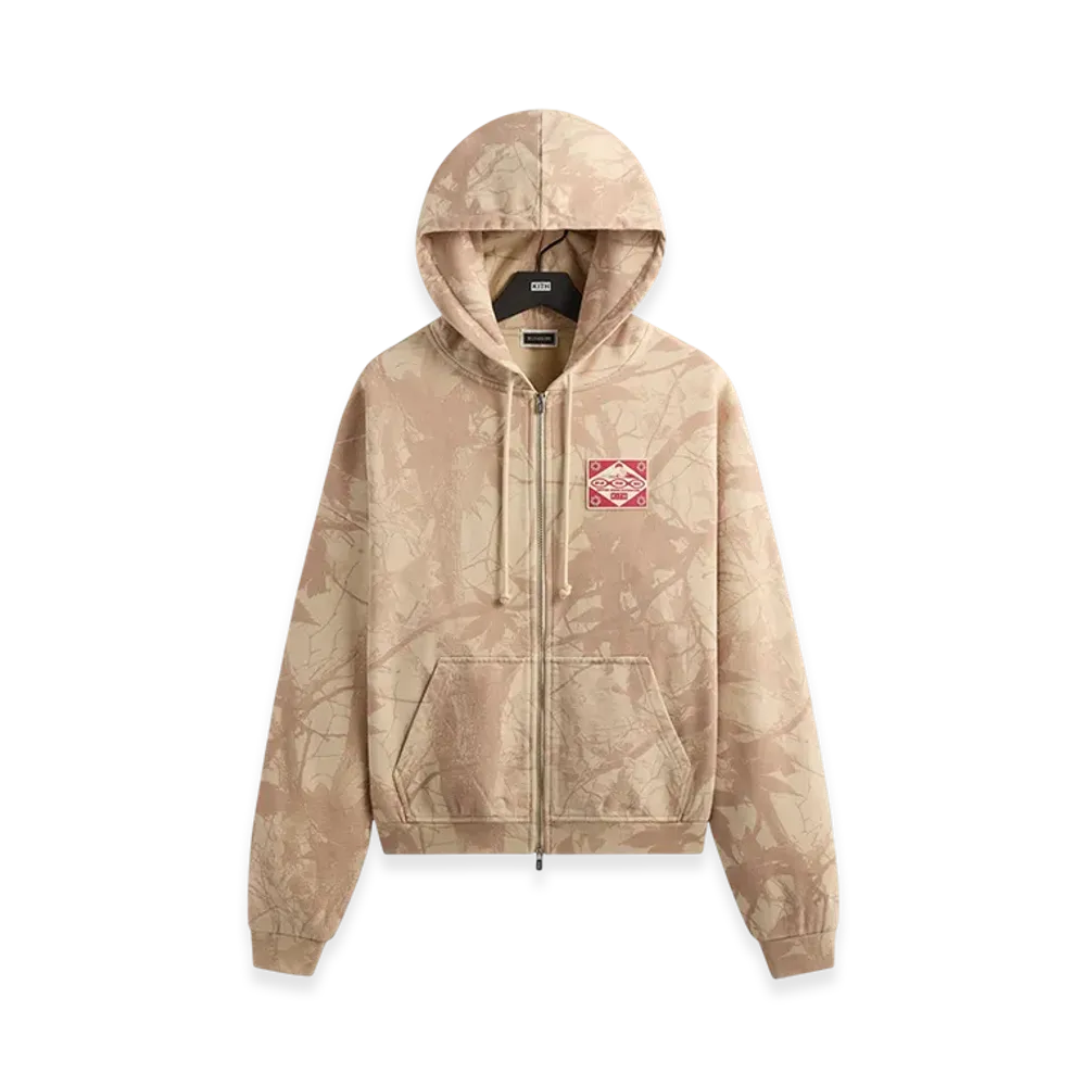 Kith x Columbia Camo Vintage Braxton Zip Up Hoodie "Veil"