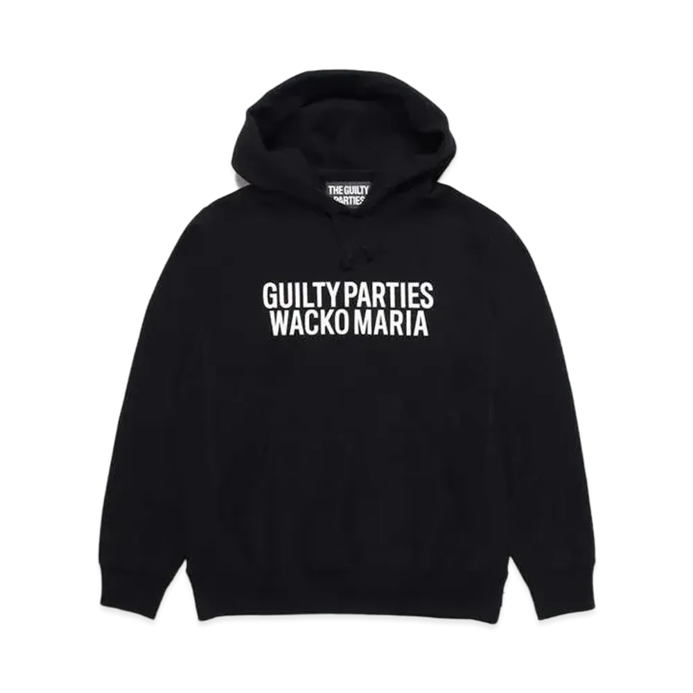 WACKO MARIA Heavy Weight Pull Over Hooded Sweat Shirt "Black"