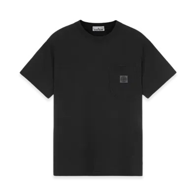 Stone Island 21957 Fissato Treatment Short Sleeve Organic Cotton T-Shirt - 24SS "Black"