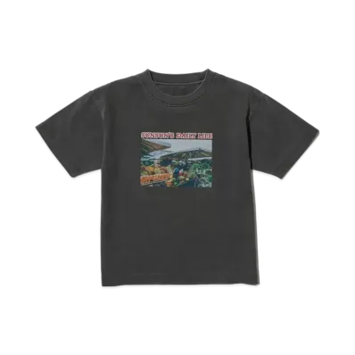B:MING by BEAMS x PUPPET SUNSUN Kids / Fade Photo Print T-Shirt Market "InkBlack"