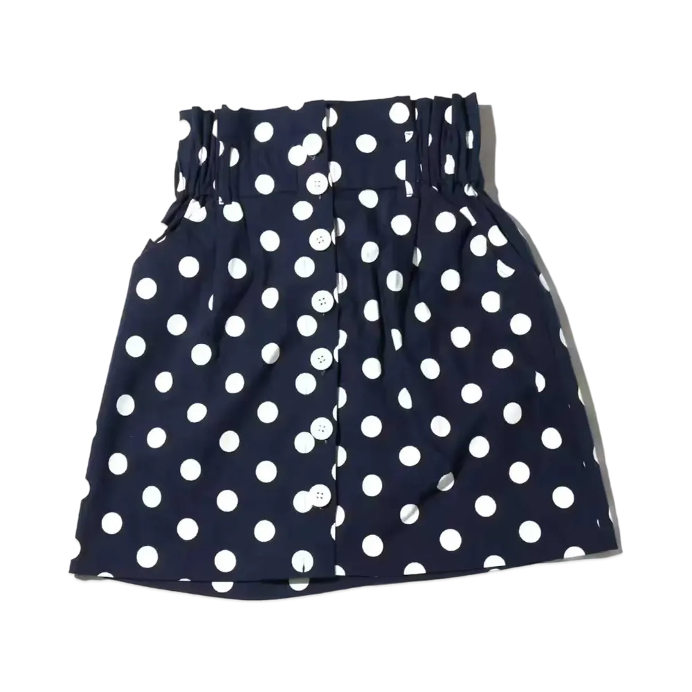 atmos pink High Waist Dot Miniskirt 2 Colors Available "Navy"