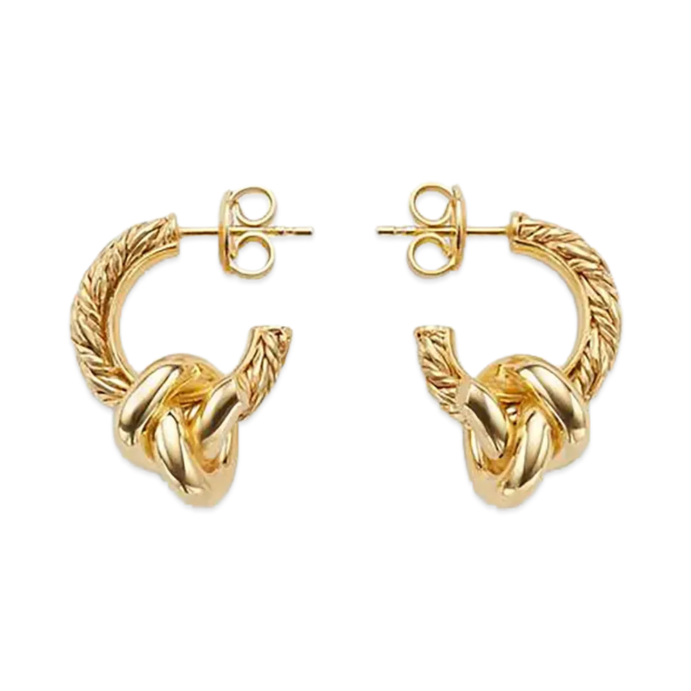 Bottega Veneta Knot Earrings "Yellow Gold"