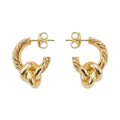 Bottega Veneta Knot Earrings "Yellow Gold"