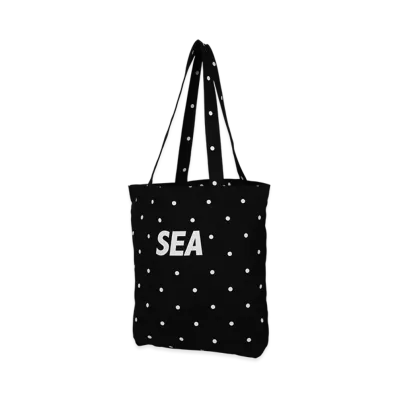 WIND AND SEA Dot Sea Big Canvas Bag "Black"