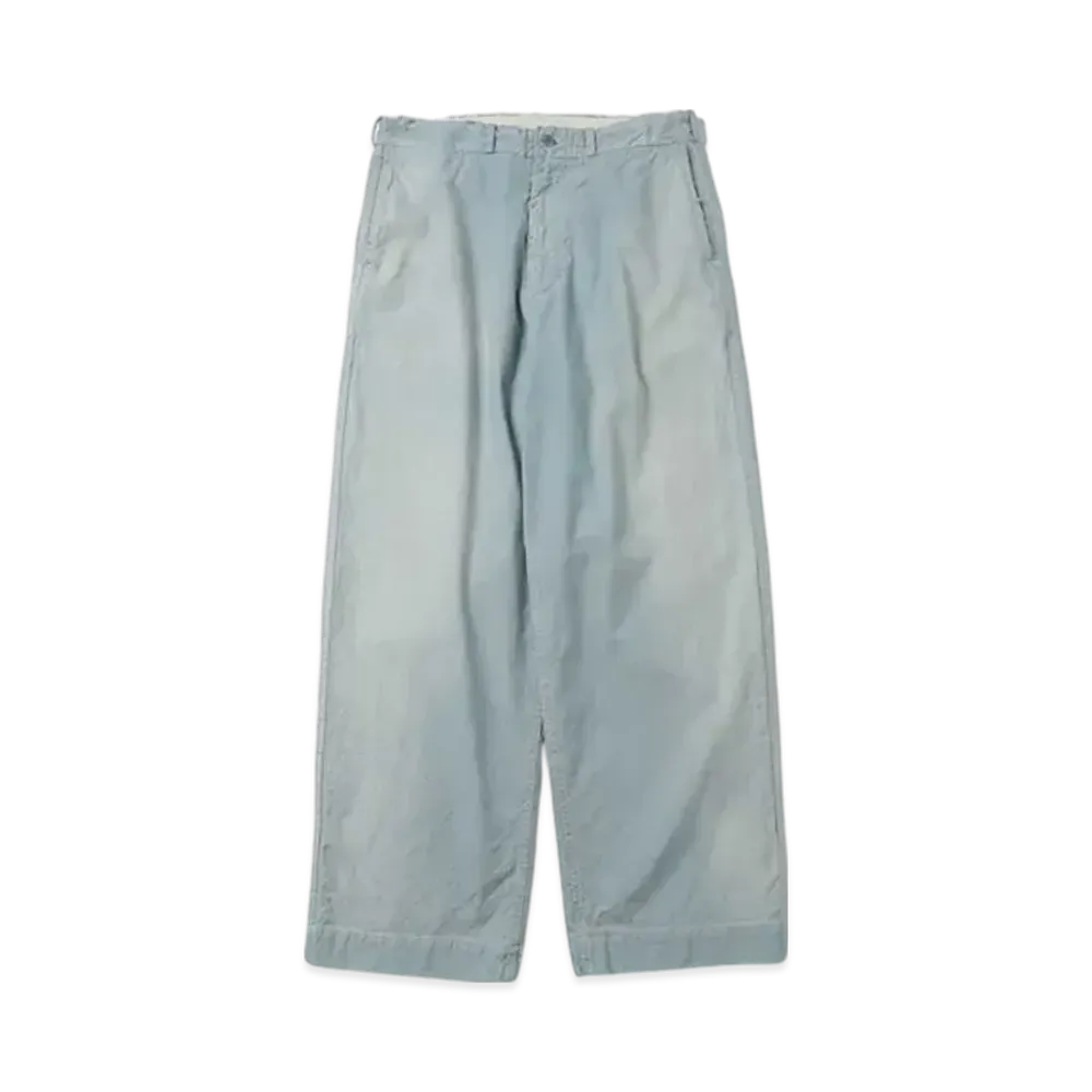 A.PRESSE Indigo Pin Check Work Pants "Indigo"