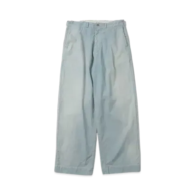 A.PRESSE Indigo Pin Check Work Pants "Indigo"