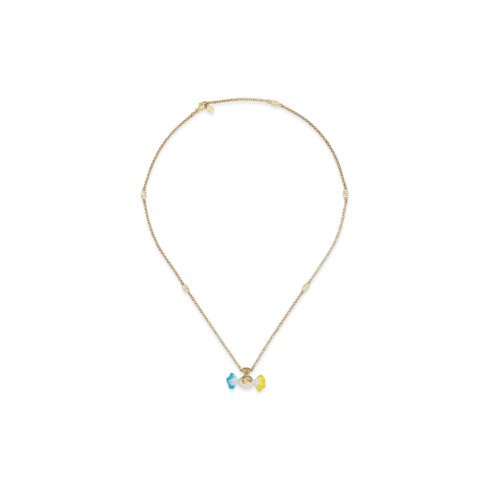 GUCCI Interlocking G Candy Necklace "Gold"