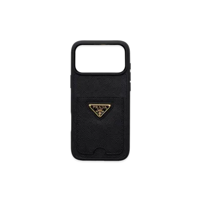 PRADA Saffiano Leather iPhone 17 Pro Max Case "Black"