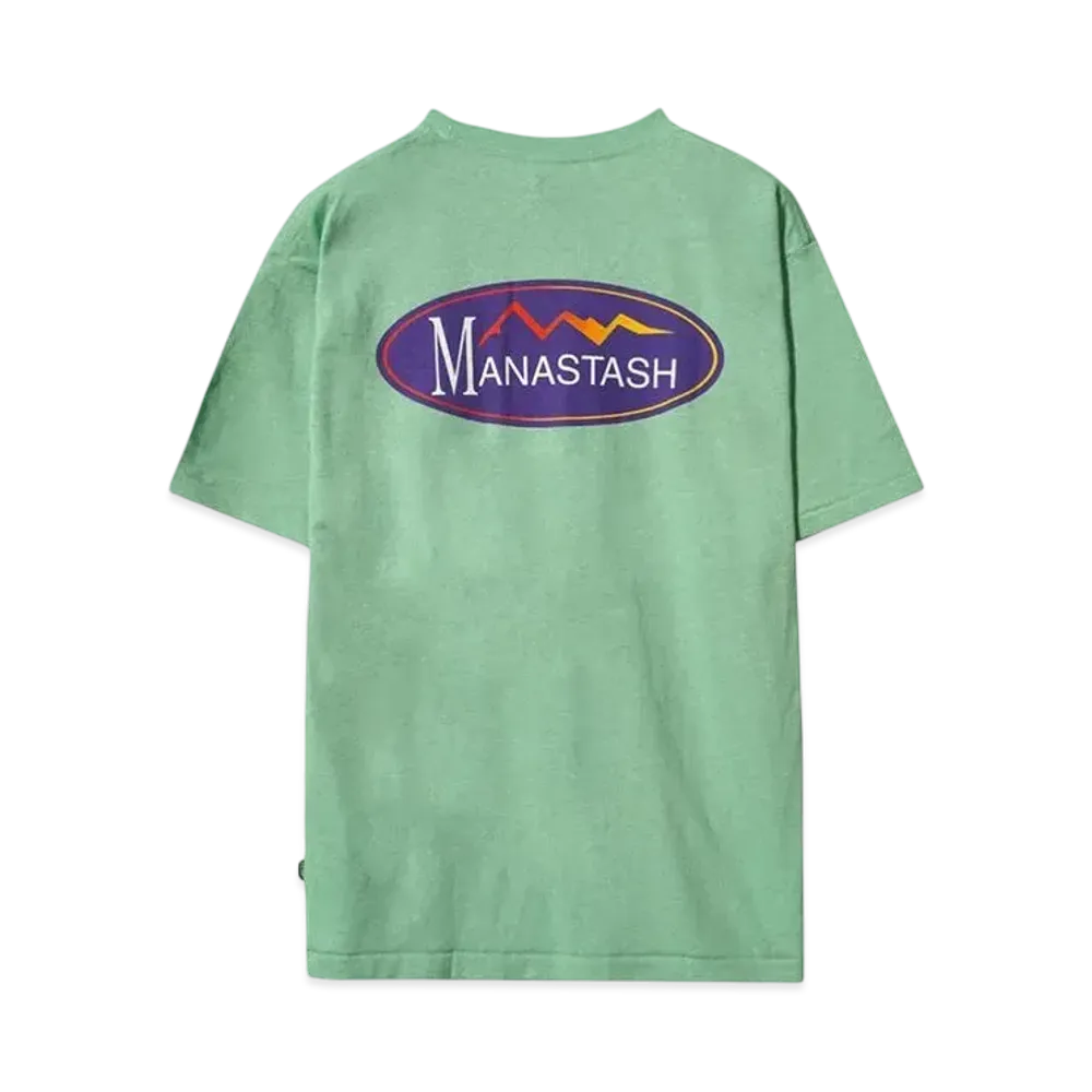 MANASTASH HEMP TEE ORIGINAL LOGO"LIGHT GREEN"