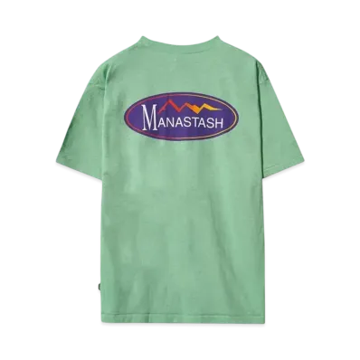 MANASTASH HEMP TEE ORIGINAL LOGO"LIGHT GREEN"