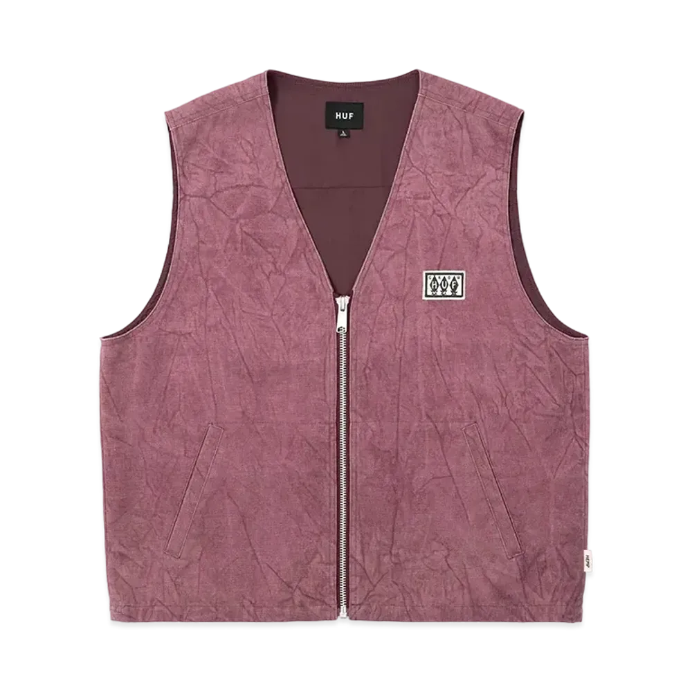 HUF Hemp Two Pocket Work Vest "Burgundy"