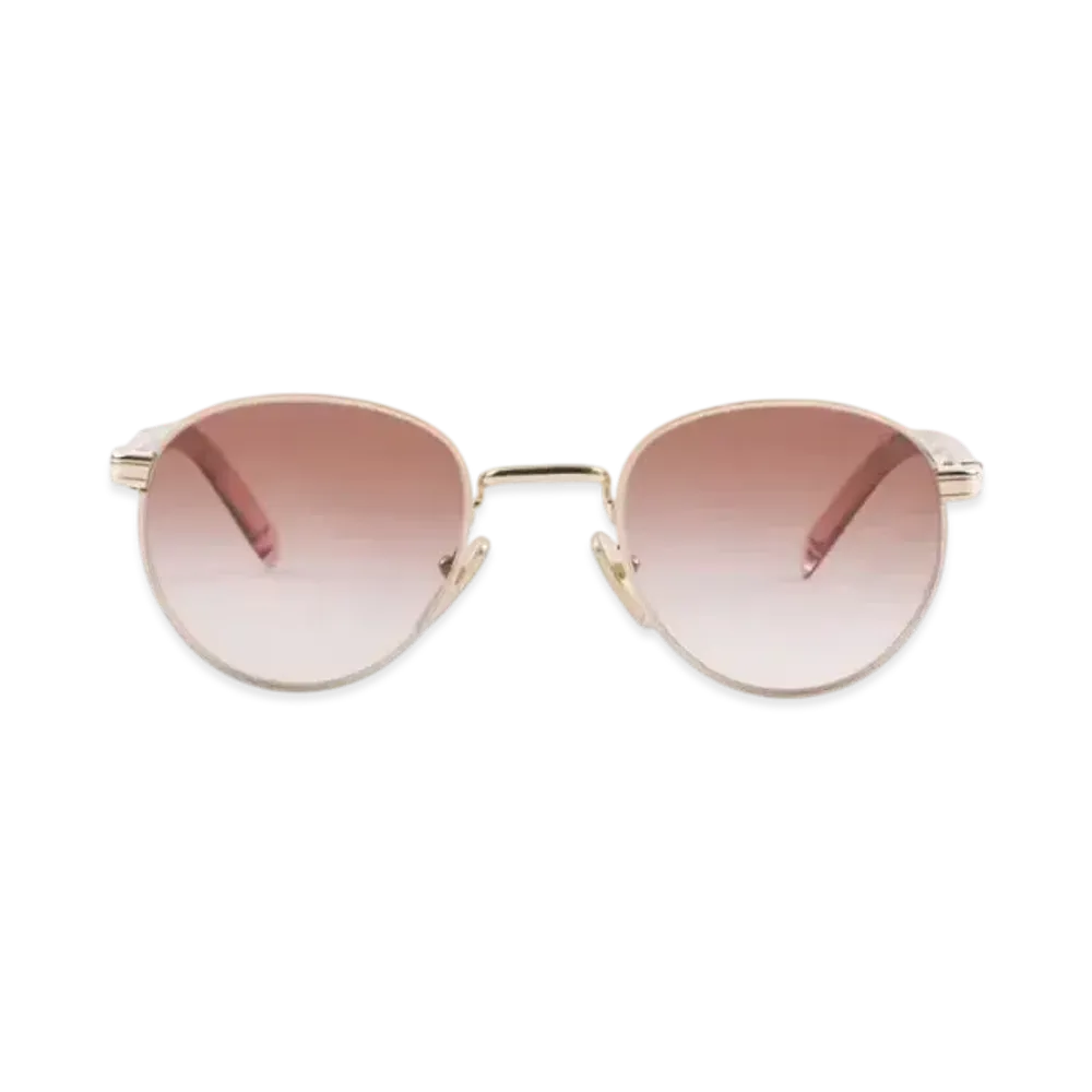 PRADA Sunglasses with The Iconic Metal Plaque Gradient Lenses "Matte Dark Brown"