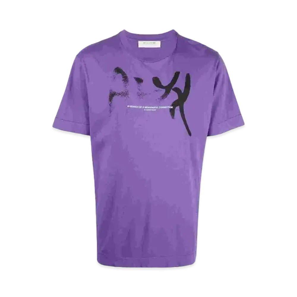 1017 ALYX 9SM Meaningful Connection Spray Logo-Print T-Shirt "Purple"