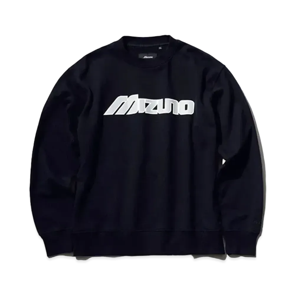 MIZUNO x New Vintage Golf Classic Logo Print Crew Sweat "Black"