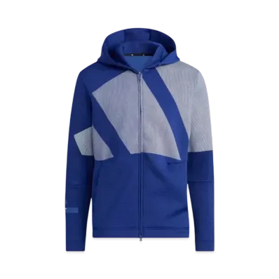 adidas Big Adidas Logo Cardboard Knit Long Sleeve Full Zip Hoodie "Victory Blue"