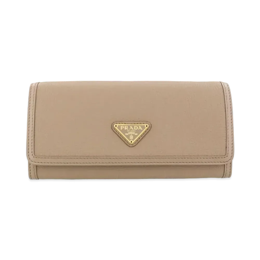 PRADA Vitello Phenix Wallet "Beige"