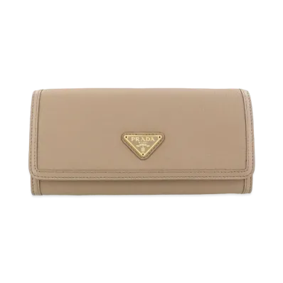 PRADA Vitello Phenix Wallet "Beige"