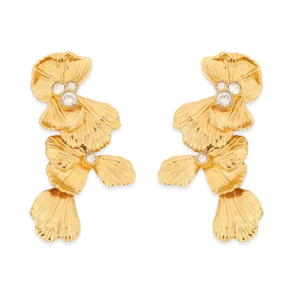 Chloe The Chloe Flowers earrings "Vintage Gold"