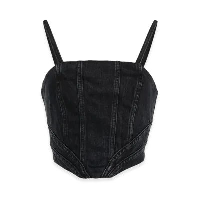 AMIRI Women's Denim Corset "Faded Black"