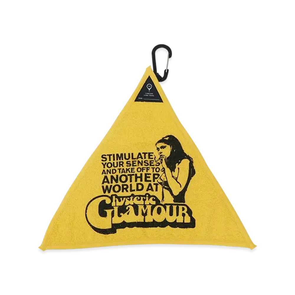 HYSTERIC GLAMOUR Smoking Girl Triangle Towel "Yellow"