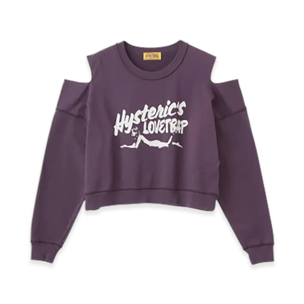 HYSTERIC GLAMOUR Hysteric'S Lovetrap Cropped Sweatshirt Women "Purple"