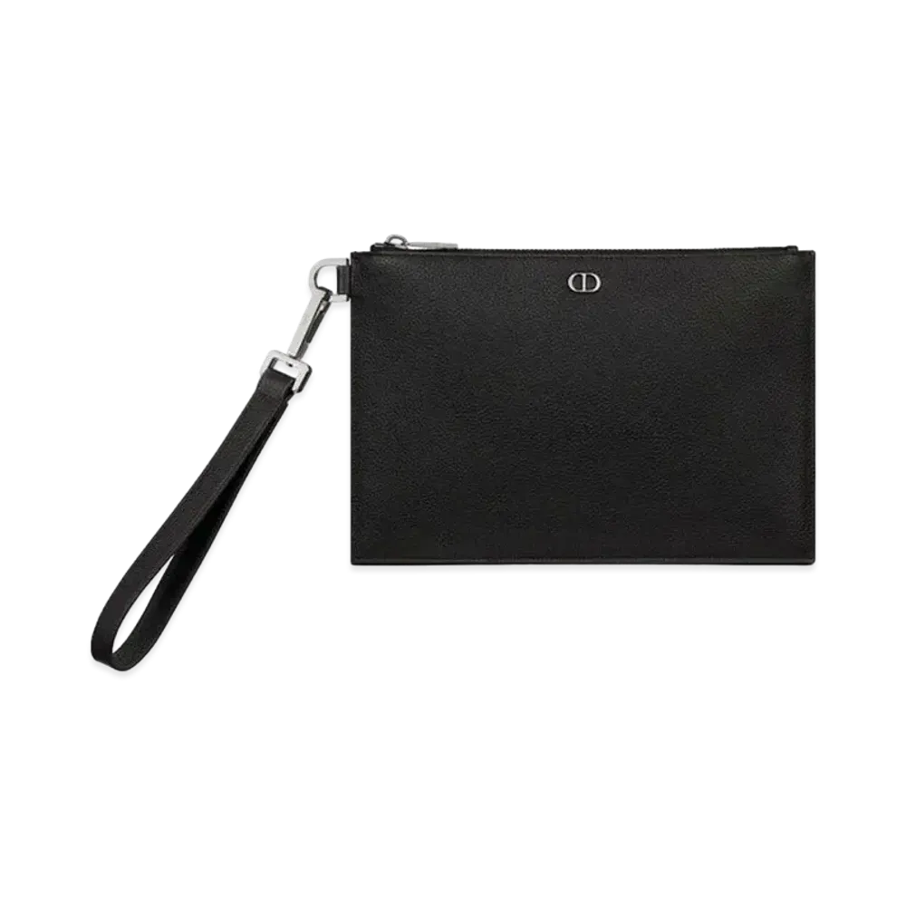 Dior A4 Pouch CD Icon Grade Calfskin "Black"