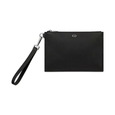 Dior A4 Pouch CD Icon Grade Calfskin "Black"