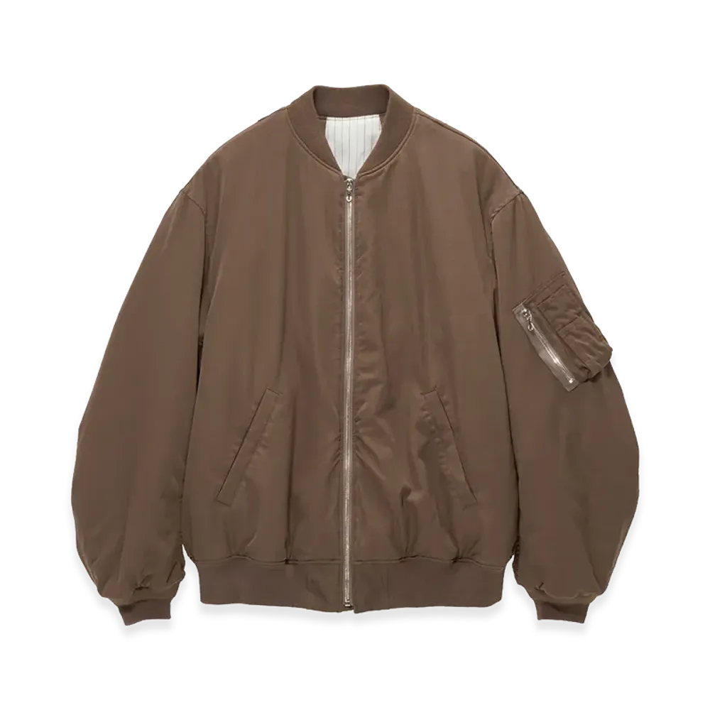 Graphpaper Fulled Wool Twill Flight Jacket "Brown"