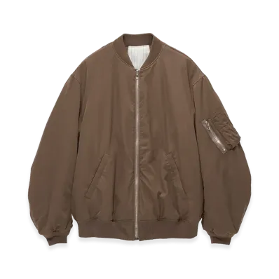 Graphpaper Fulled Wool Twill Flight Jacket "Brown"