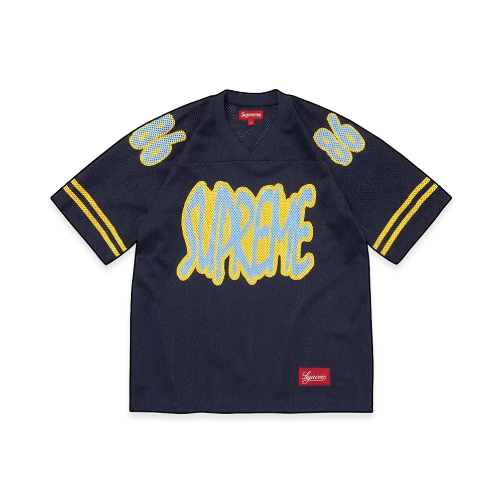 Supreme Reflective Football Jersey "Navy"