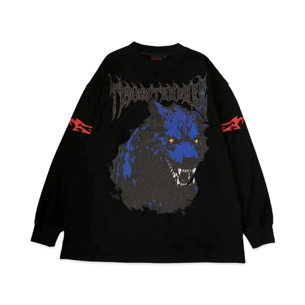 T.C.R BY TOUCHER T.C.R WOLF L/S TEE "BLACK"
