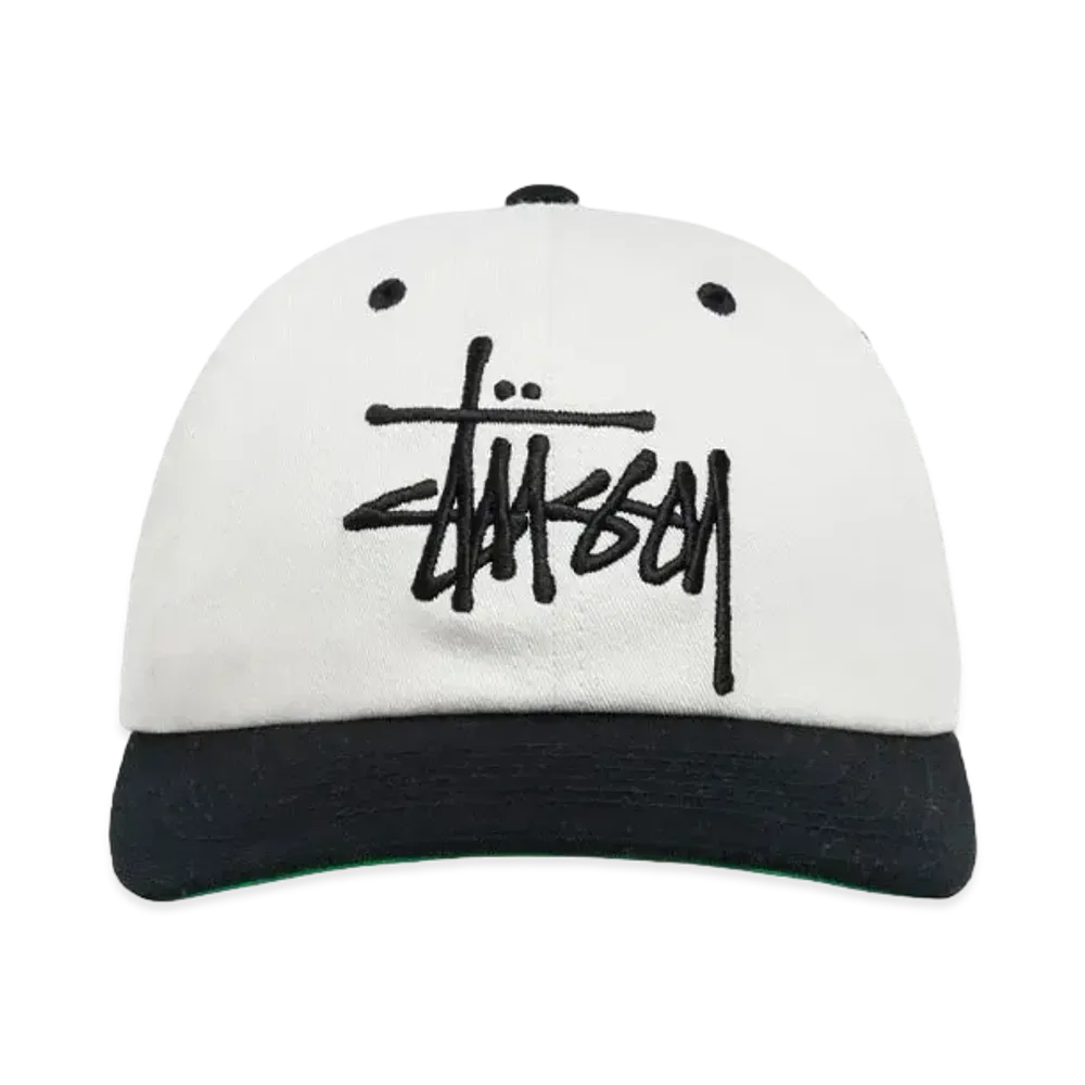 Stussy Low Profile Big Basic Snapback "Natural/Black"