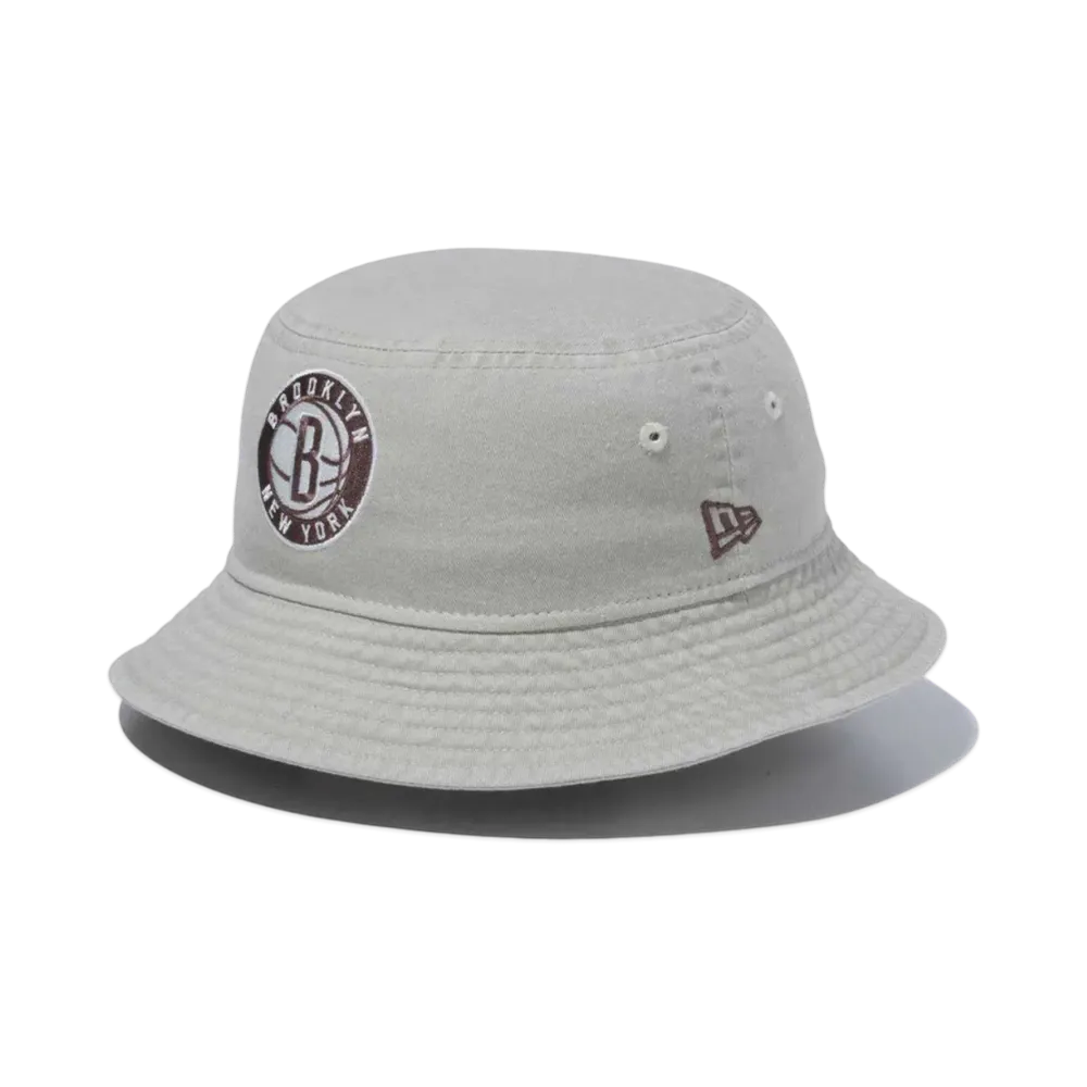 NEW ERA Bucket 01 NBA Bucket Hat Acid Wash Brooklyn Nets "Stone"