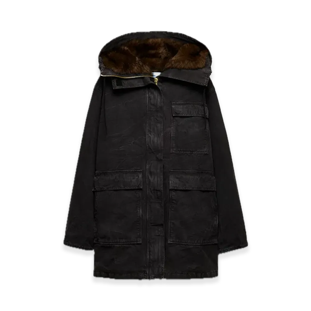 PRADA Canvas Coat "Black"