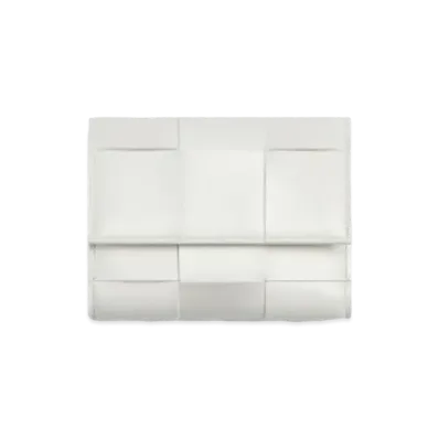Bottega Veneta Trifold Zip Wallet "Chalk"