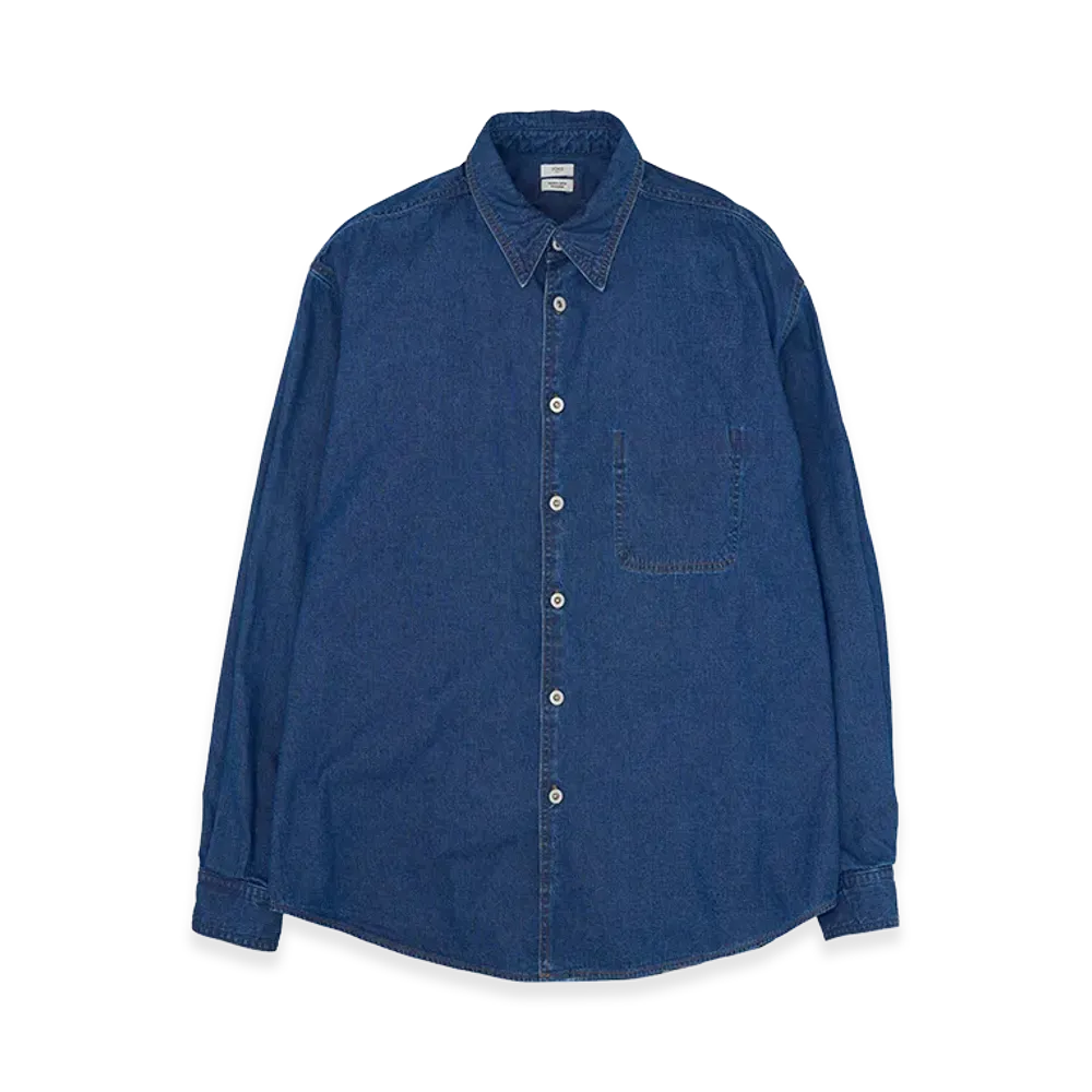 YOKE Vintage Washed Denim Shirt "Indigo"