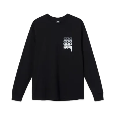 Stussy CDG Dot LS Tee "Black"
